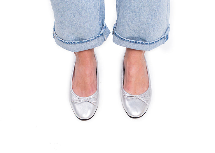 Ballet Flat - Metallic Silver