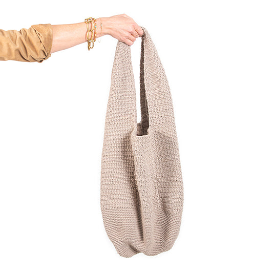 Crochet boho bag - neutral