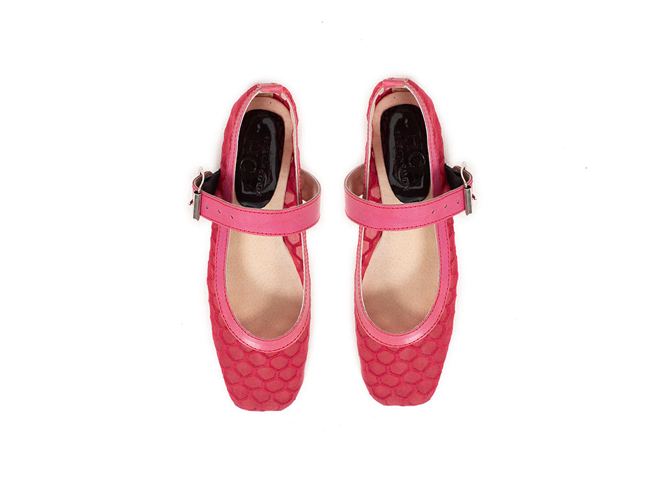 The Mary-Jane in raspberry red - House of Cinnamon X Deborah Darling