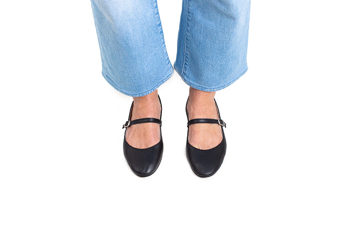 Mary Jane ballet flats - black leather