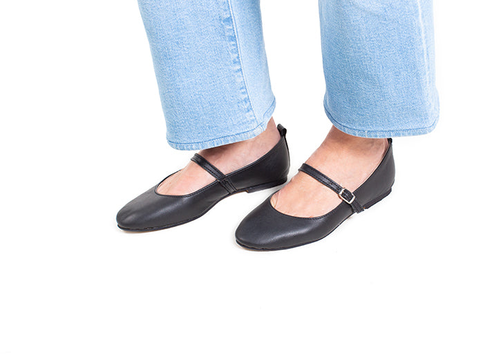 Mary Jane ballet flats - black leather