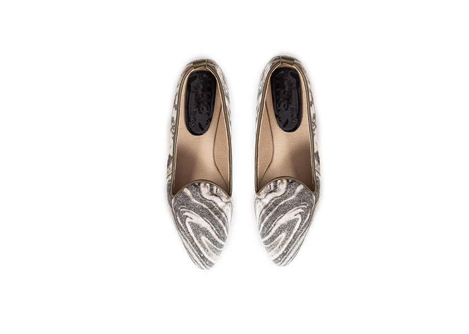 Pointed Loafer - dappled velvet