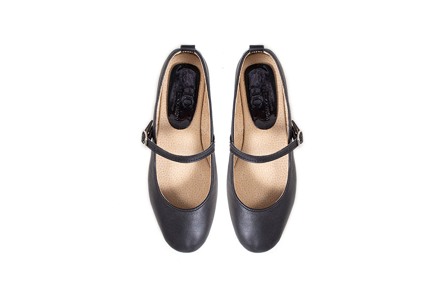 Mary Jane ballet flats - black leather