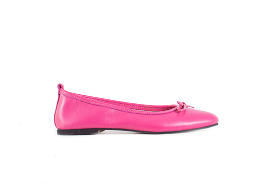 Ballet flat - cerise leather