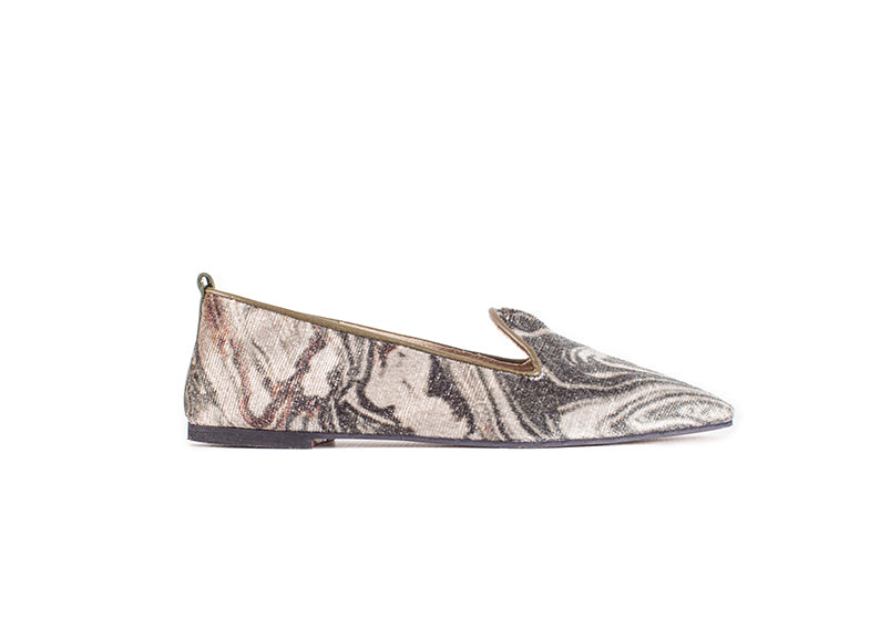 Pointed Loafer - dappled velvet