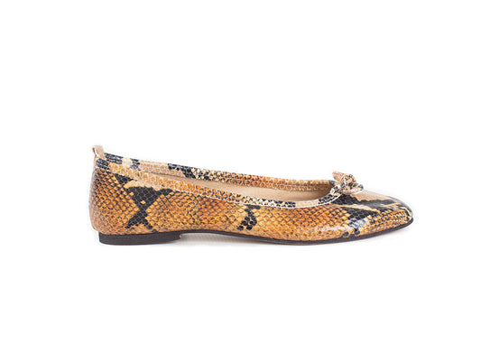Ballet Flat - Borneo snakeprint leather