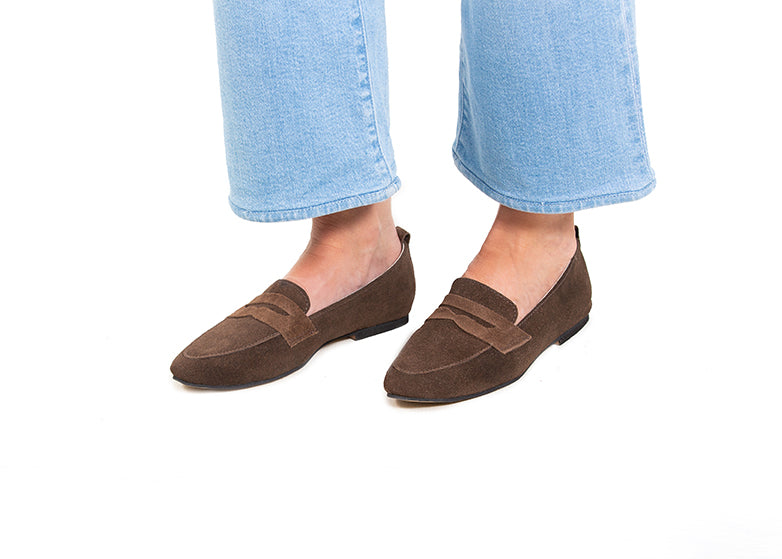 Penny loafer - chocolate brown suede
