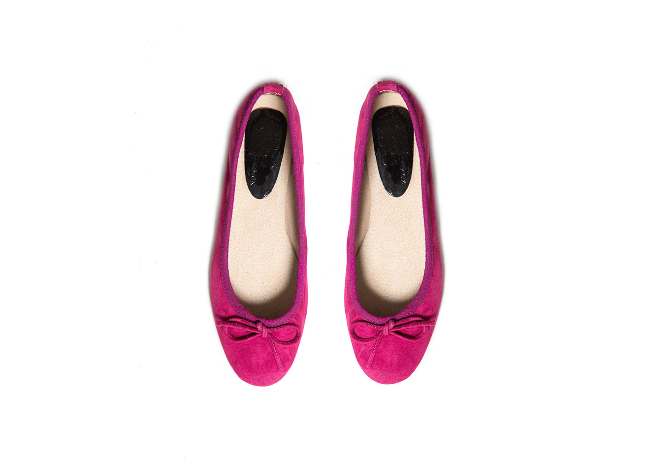 Ballet Flat - fuchsia pink suede