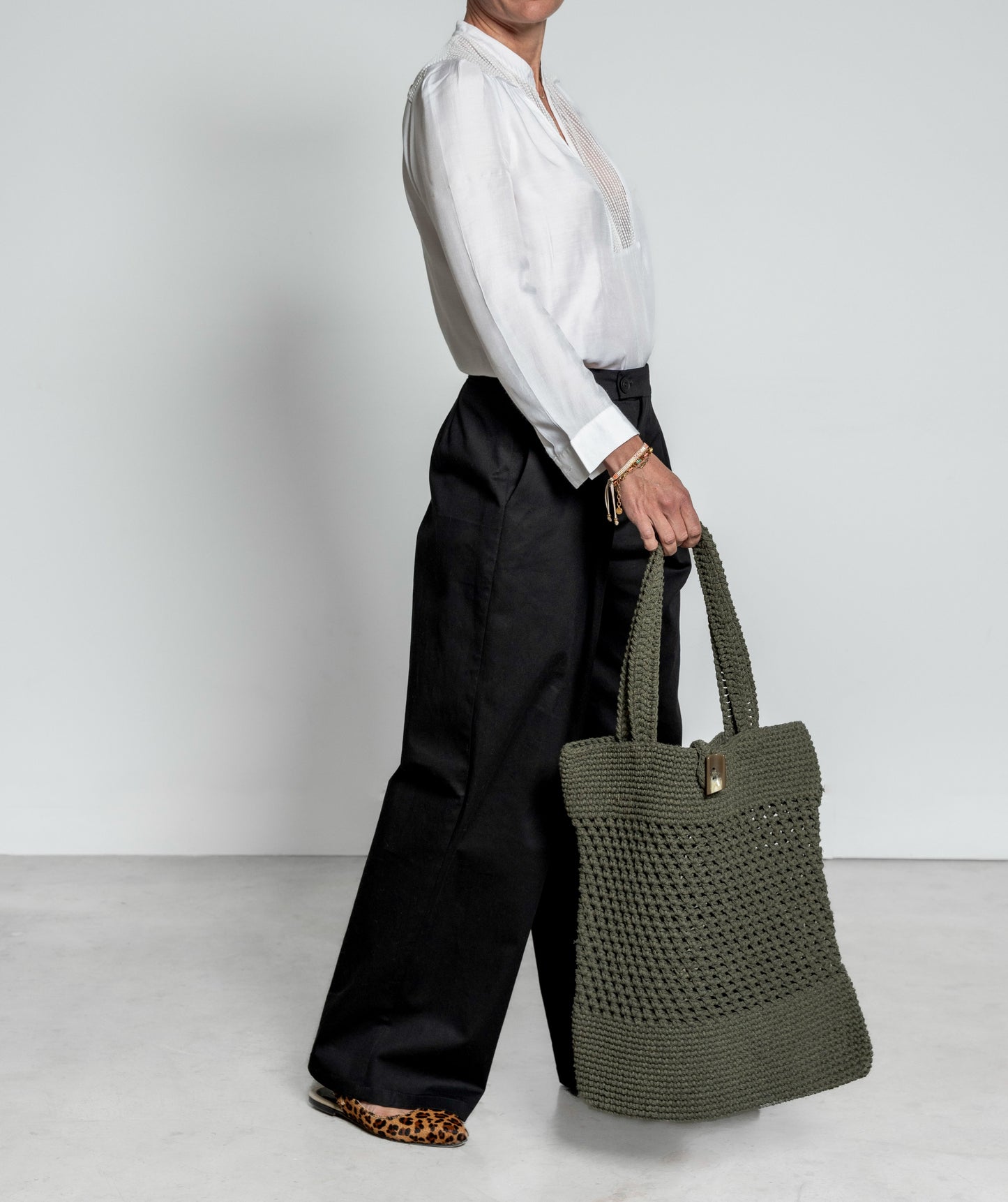 Crochet bag - olive