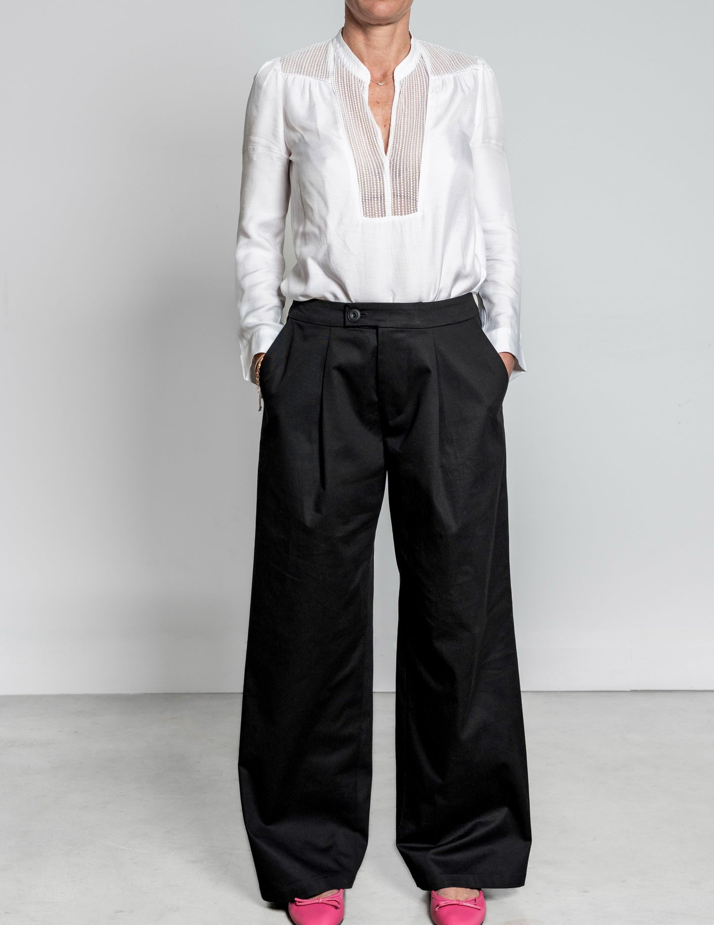 Cotton trousers black