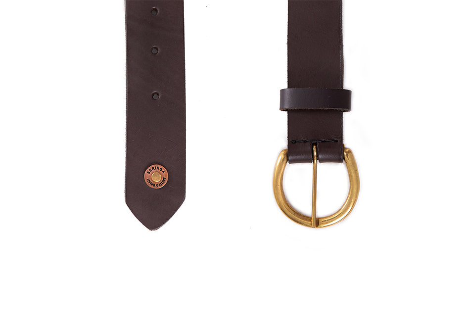 Chocolate Brown Leather Belt