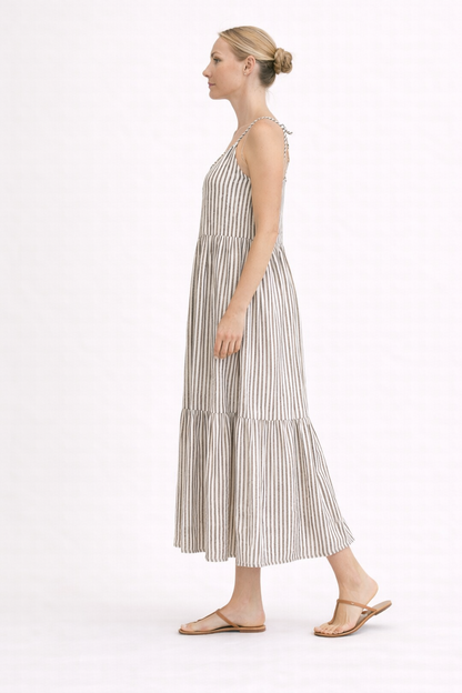 Striped midi dress