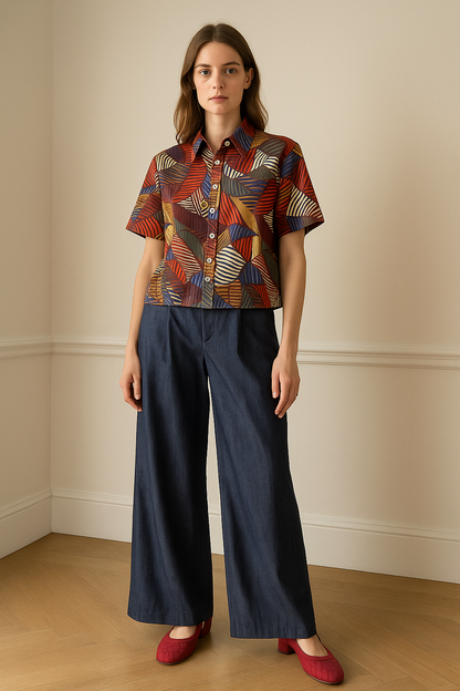 Printed cotton shirt