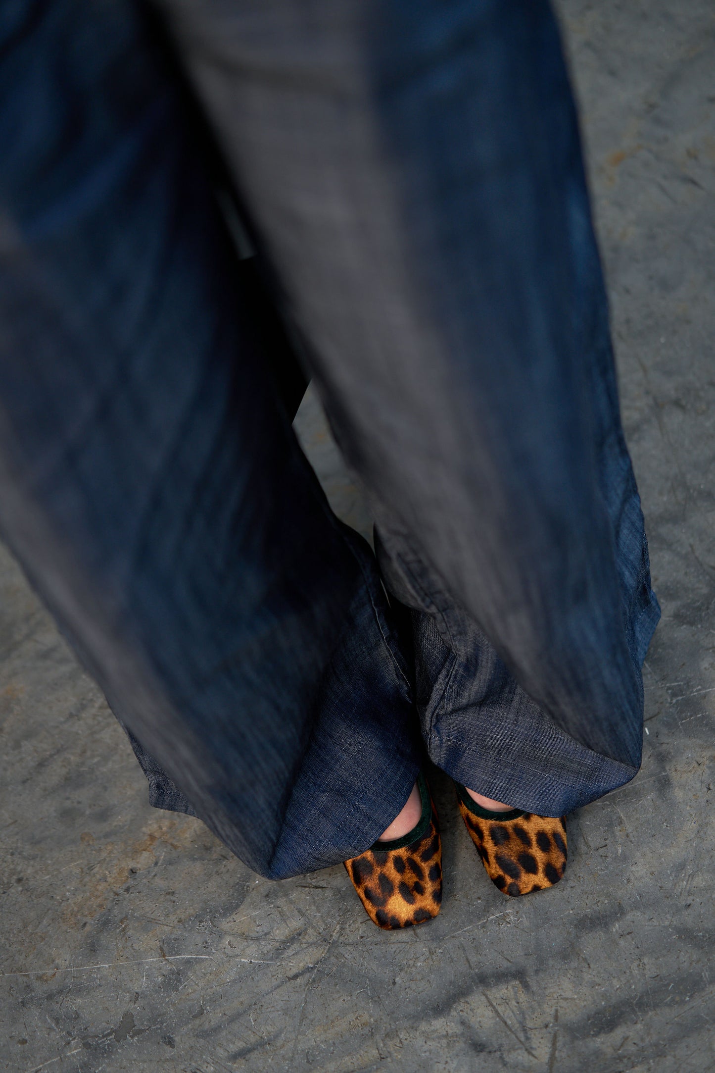 Soft wide legged cotton denims