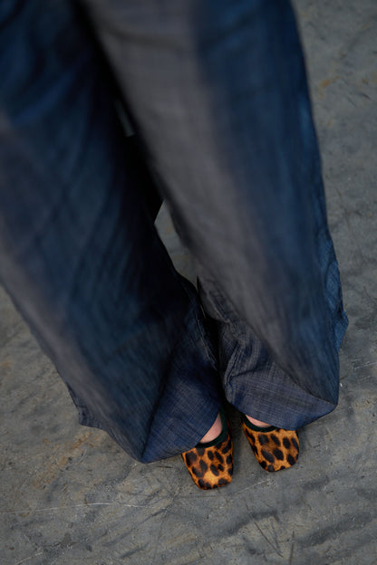 Soft wide legged cotton denims