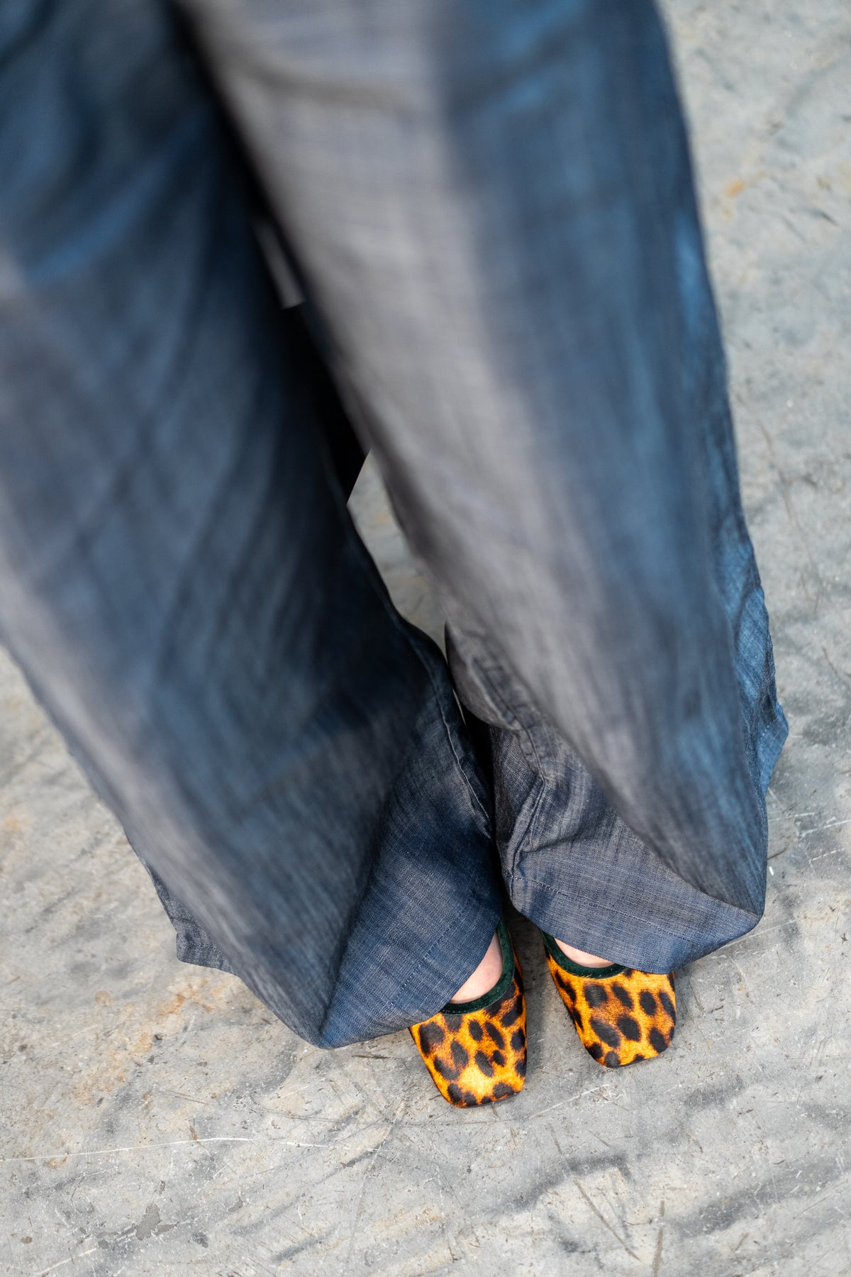 Soft wide legged cotton denims