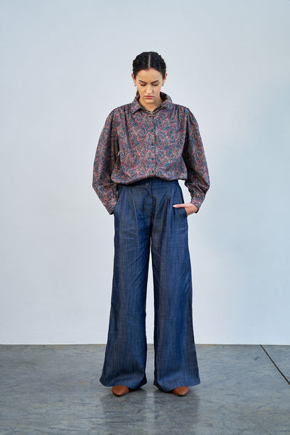 Paisley-print blouse