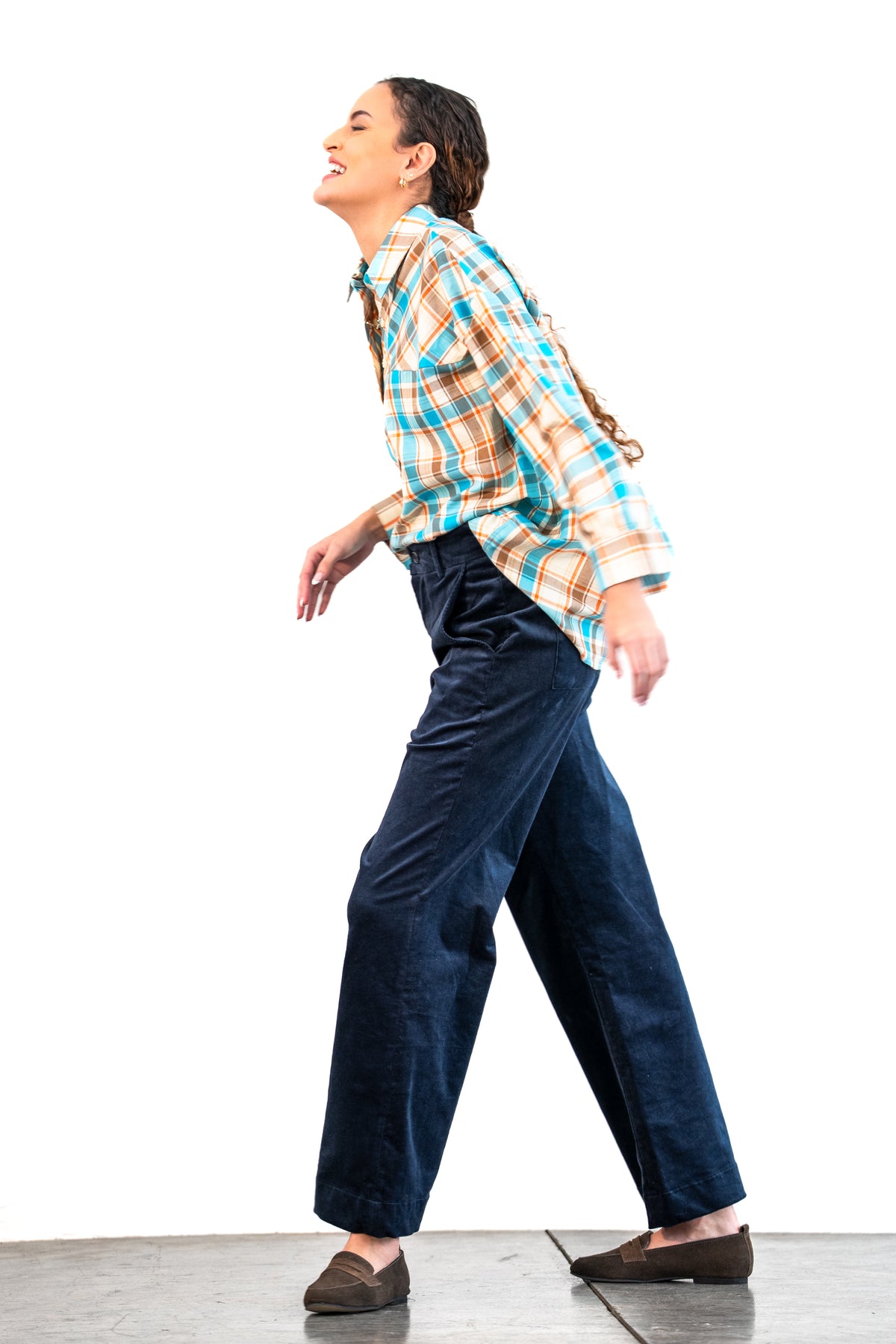 Navy corduory trousers