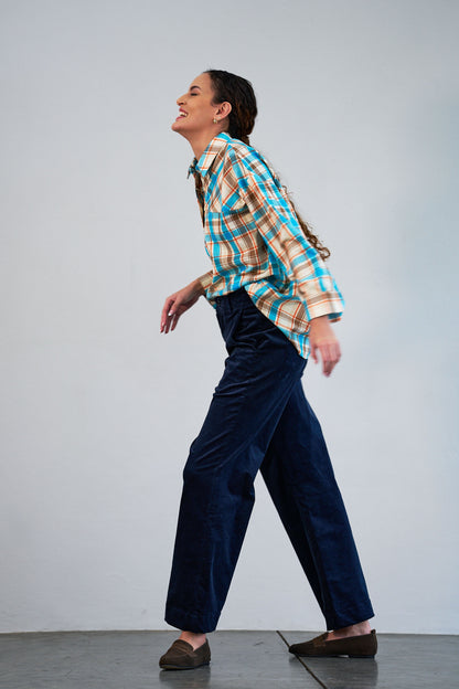 Navy corduory trousers