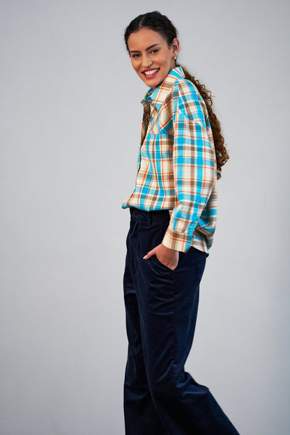 Navy corduory trousers