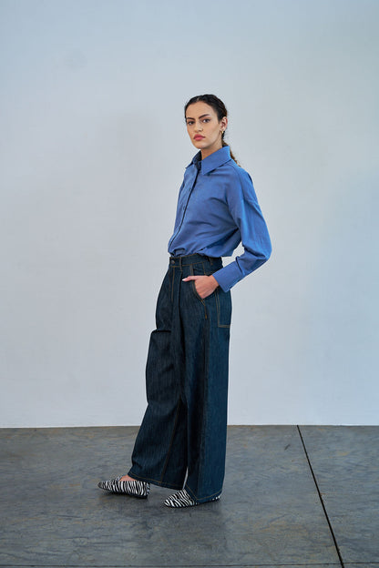 Blue Cotton Shirt