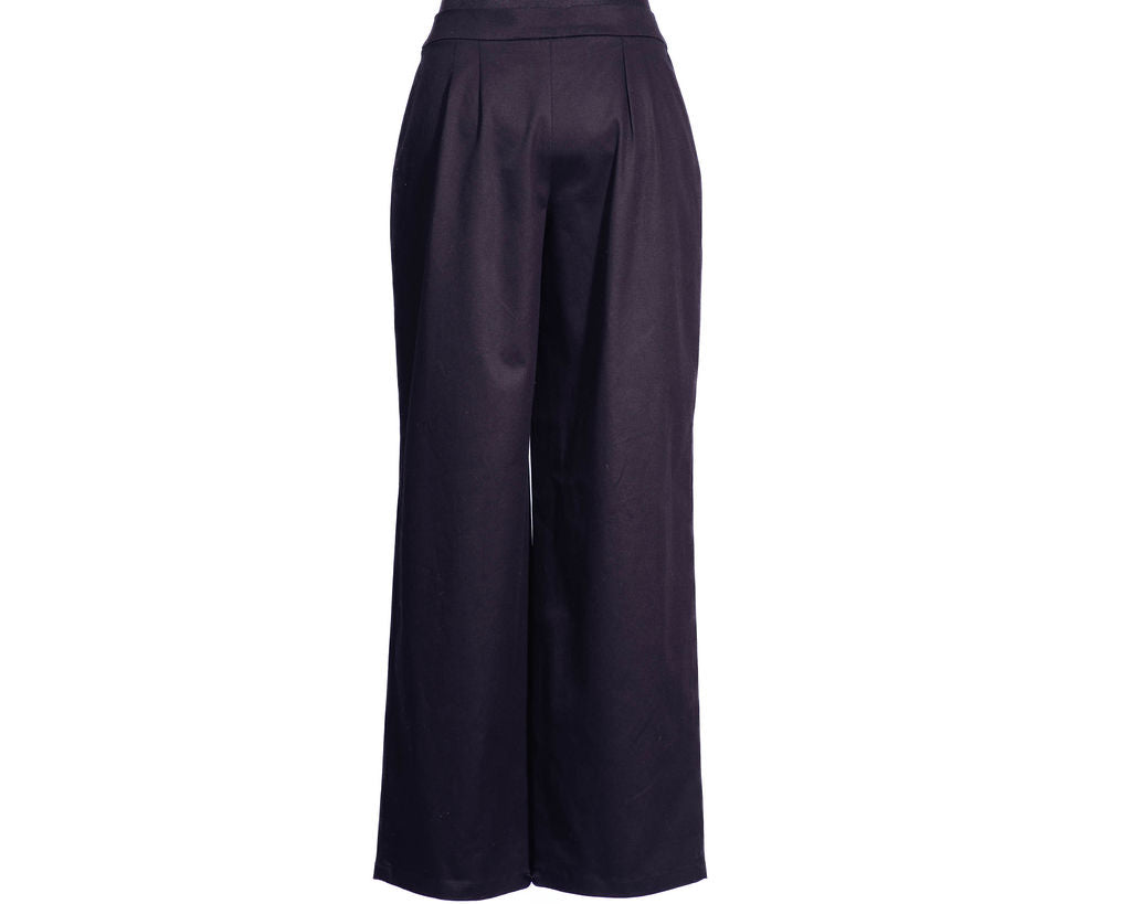 Cotton trousers black