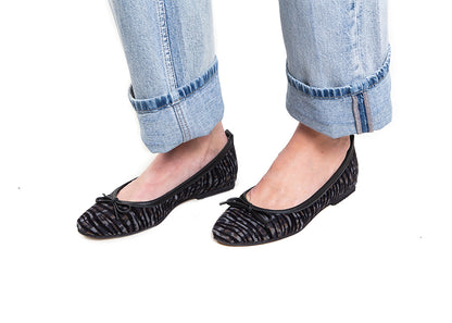 Ballet flat - Velvet animal print