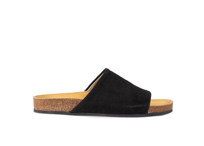 Greta Slides - black suede