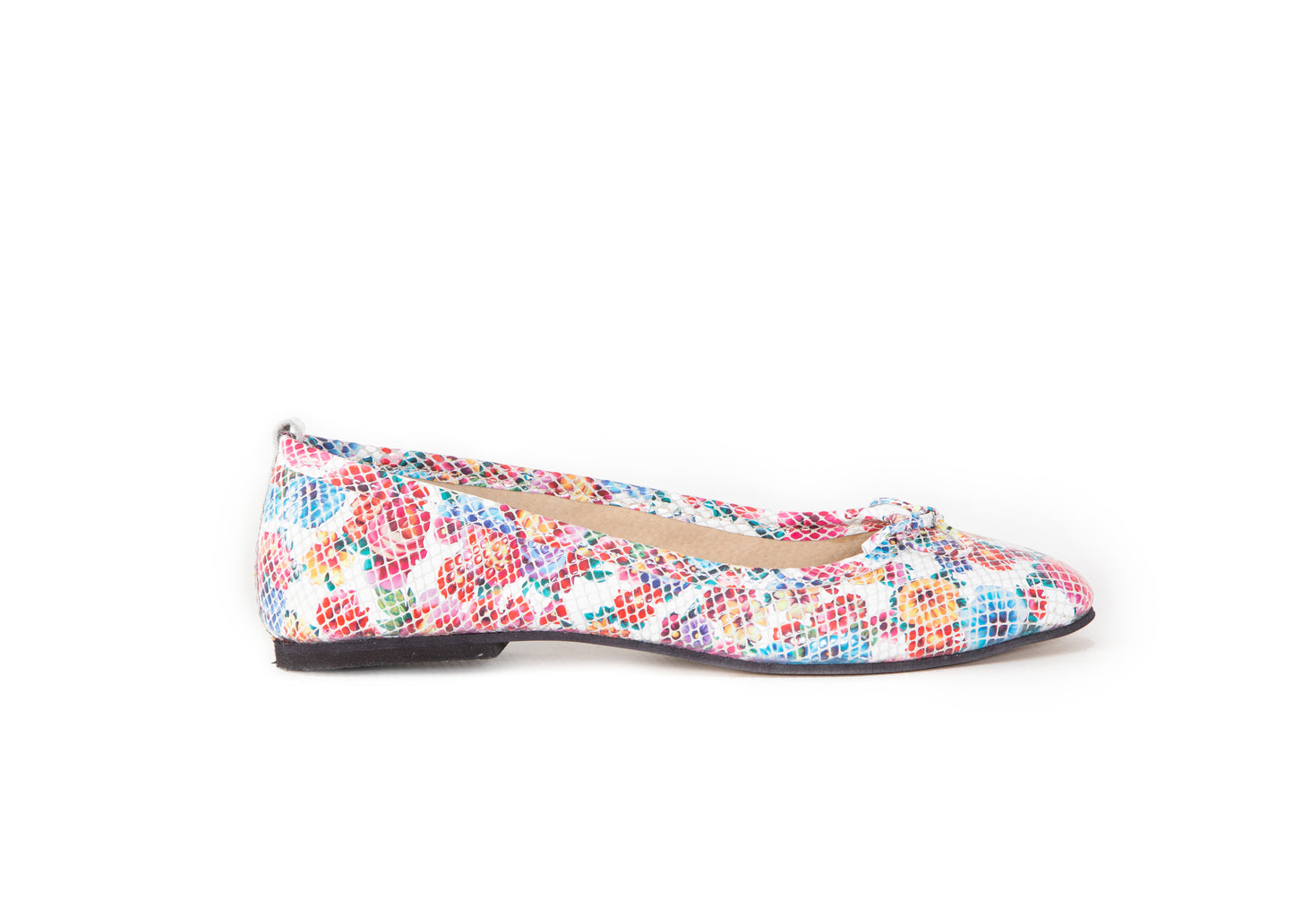 Ballet Flat - floral print leather