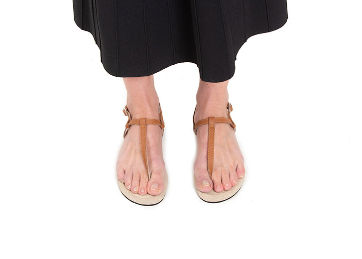 Catherine - tan leather sandals