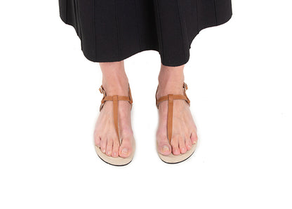 Catherine - tan leather sandals