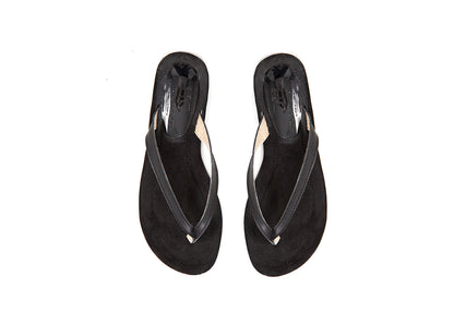 Leather flip flops