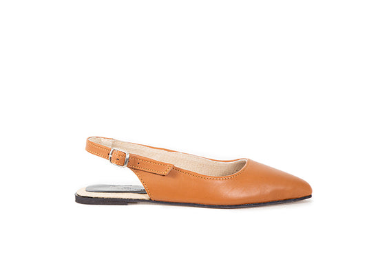 Slingback - Tan leather