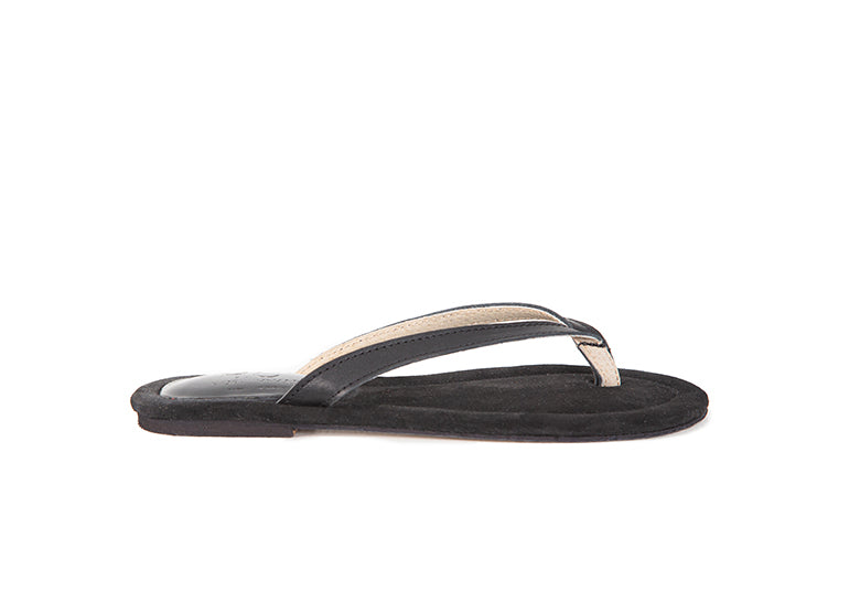 Leather flip flops