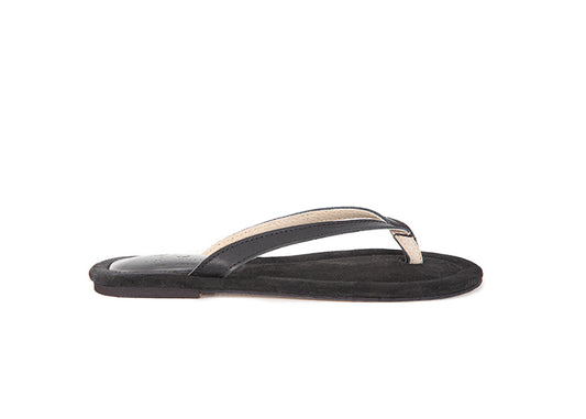 Leather flip flops