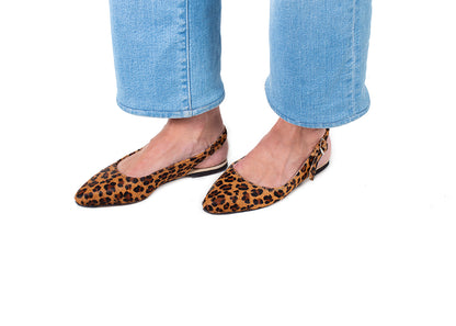 Slingback - Calfhair leopard print