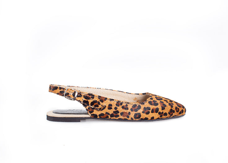 Slingback - Calfhair leopard print