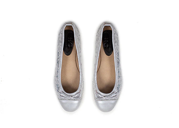 Ballet Flat - Silver Sequins