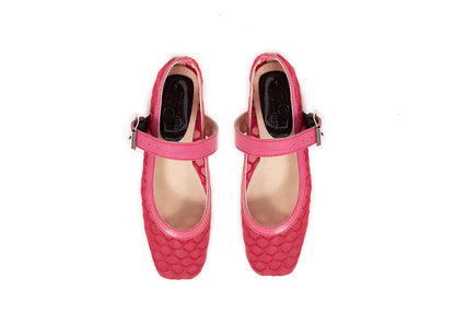 The Mary-Jane in raspberry red - House of Cinnamon X Deborah Darling