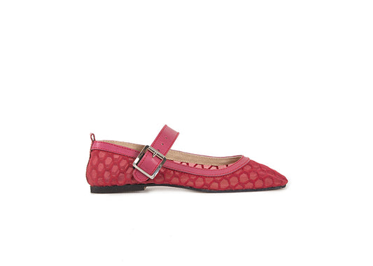 The Mary-Jane in raspberry red - House of Cinnamon X Deborah Darling