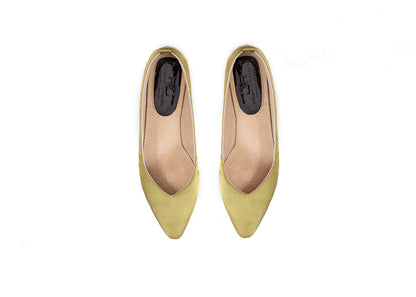 Pointed V Flat - Satin roma