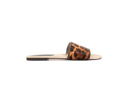 Leopard print slides