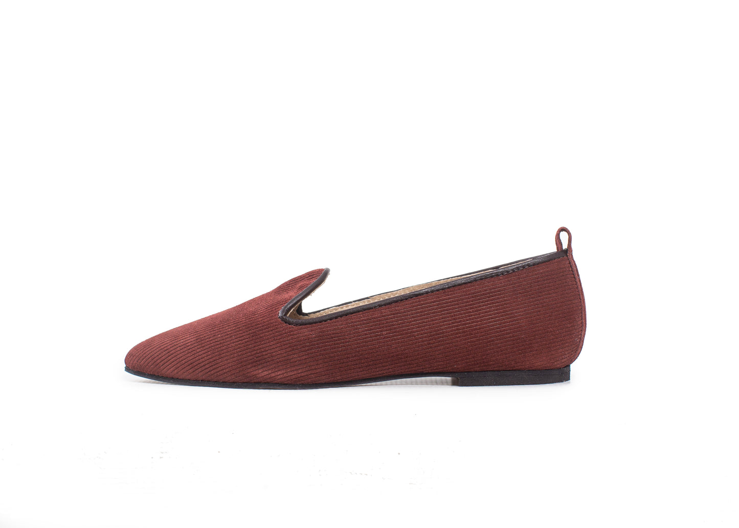 Pointed Loafer - burgundy textured leather