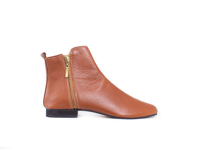 Classic ankle boot - tan leather