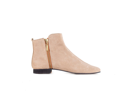Classic ankle boot - Neutral suede leather