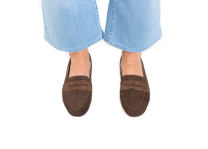 Penny loafer - chocolate brown suede