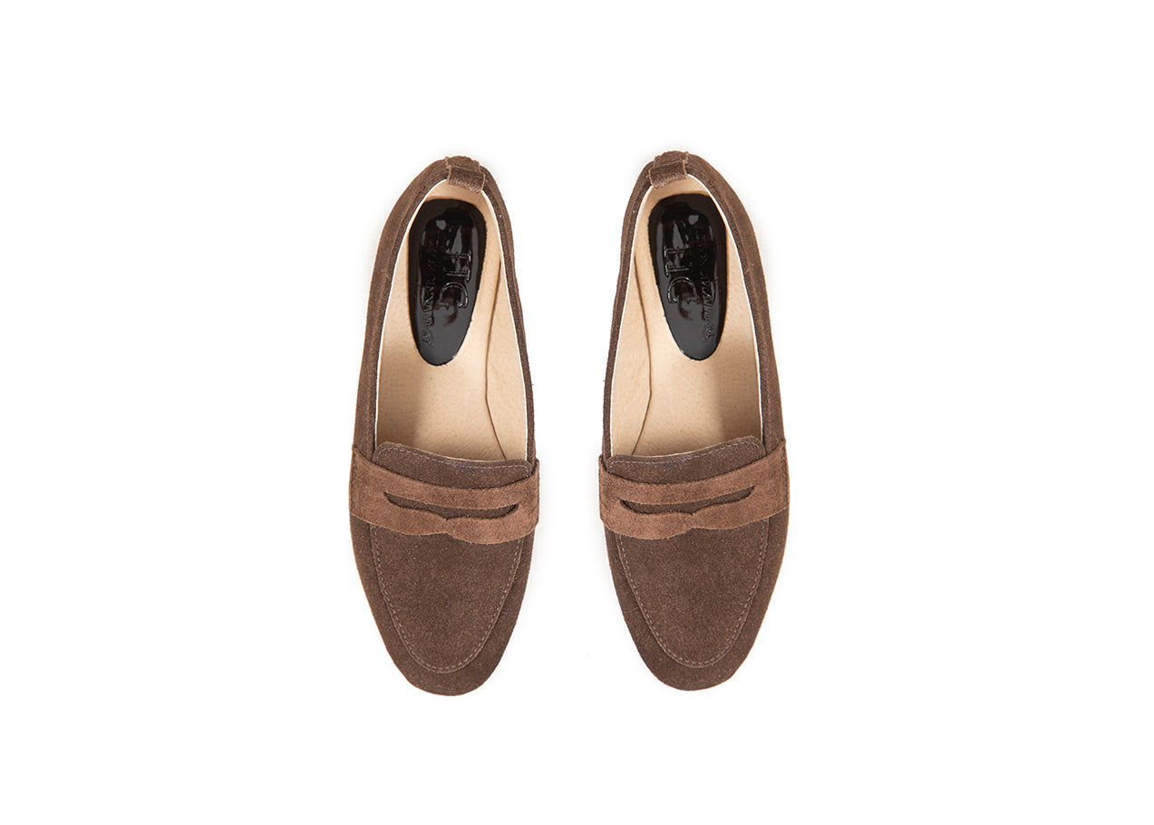 Penny loafer - chocolate brown suede