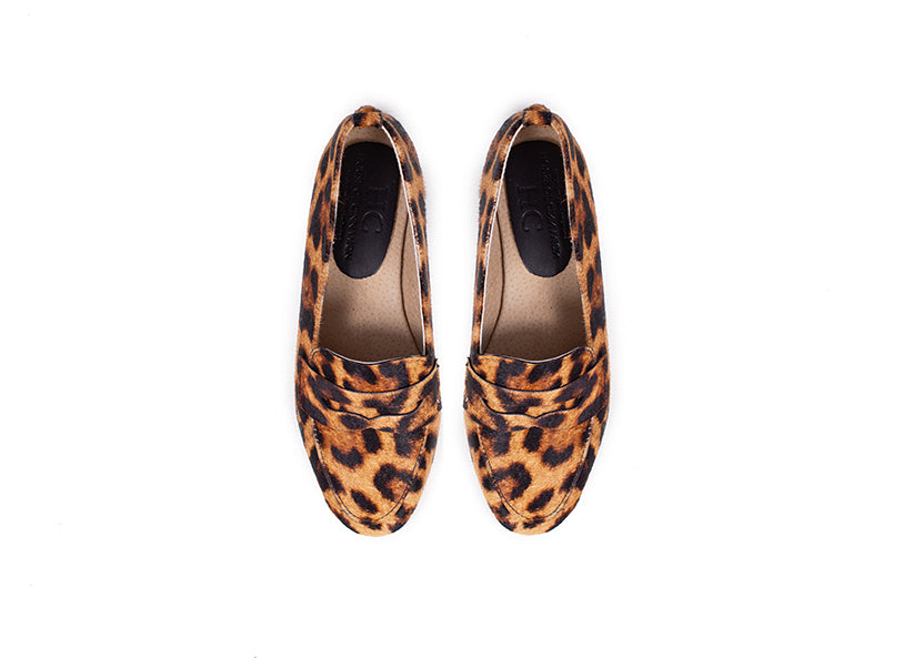 Classic penny loafer - calfhair leopard print