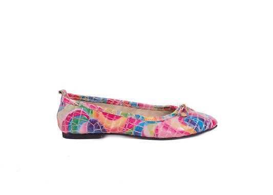 Ballet Flat - colourful leather