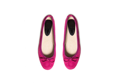 Ballet Flat - fuchsia pink suede